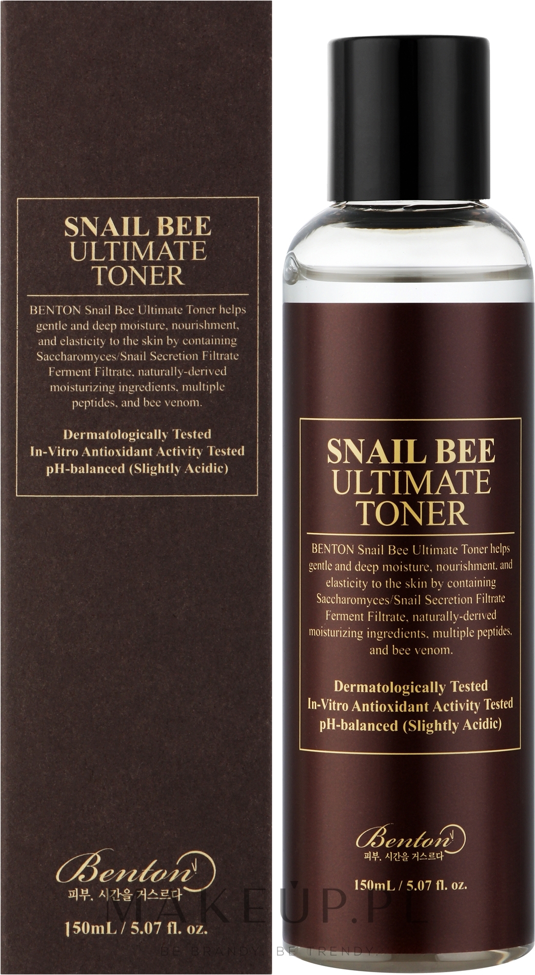 Tonik do twarzy ze sfermentowaną mucyną ślimaka i jadem pszczelim - Benton Snail Bee Ultimate Toner  — Zdjęcie 150 ml