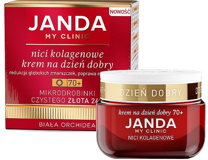 Kolagenowy krem na dzień do twarzy 70+ - Janda My Clinic Collagen Threads Day Cream — Zdjęcie N1