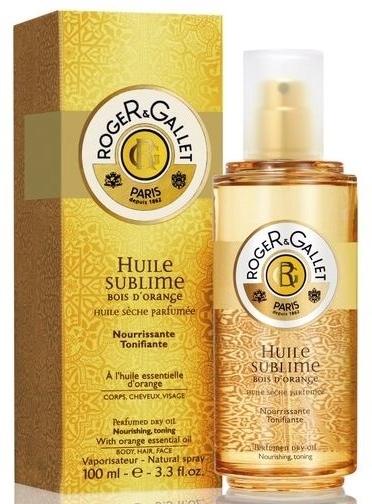 Perfumowany suchy olejek do ciała i włosów Drzewo pomarańczowe - Roger&Gallet Bois D'Orange Huile Sublime Dry Oil Spray
