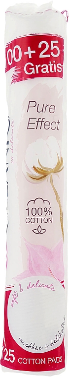 Płatki kosmetyczne, 100 + 25 szt. - Cleanic Face Care Cotton Pads