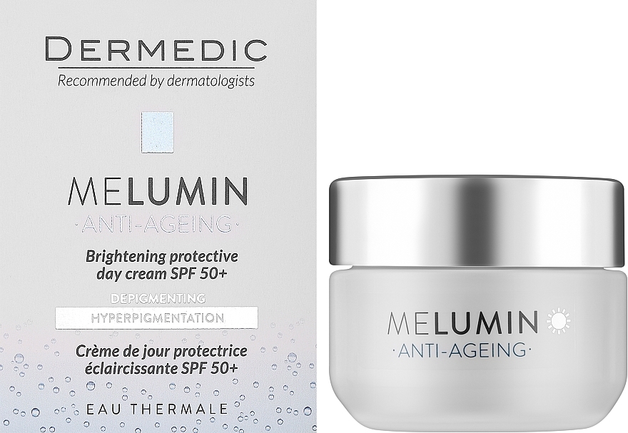 Ochronny rozświetlający krem na dzień SPF 50+ - Dermedic Melumin Anti-Ageing Day Cream SPF 50+ — Zdjęcie N2