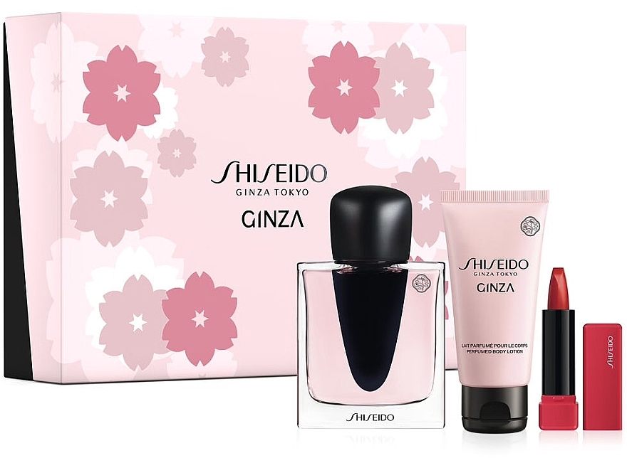 Shiseido Ginza - Zestaw (edp/50ml + b/lot/50ml + lipstick/2g) — Zdjęcie N1