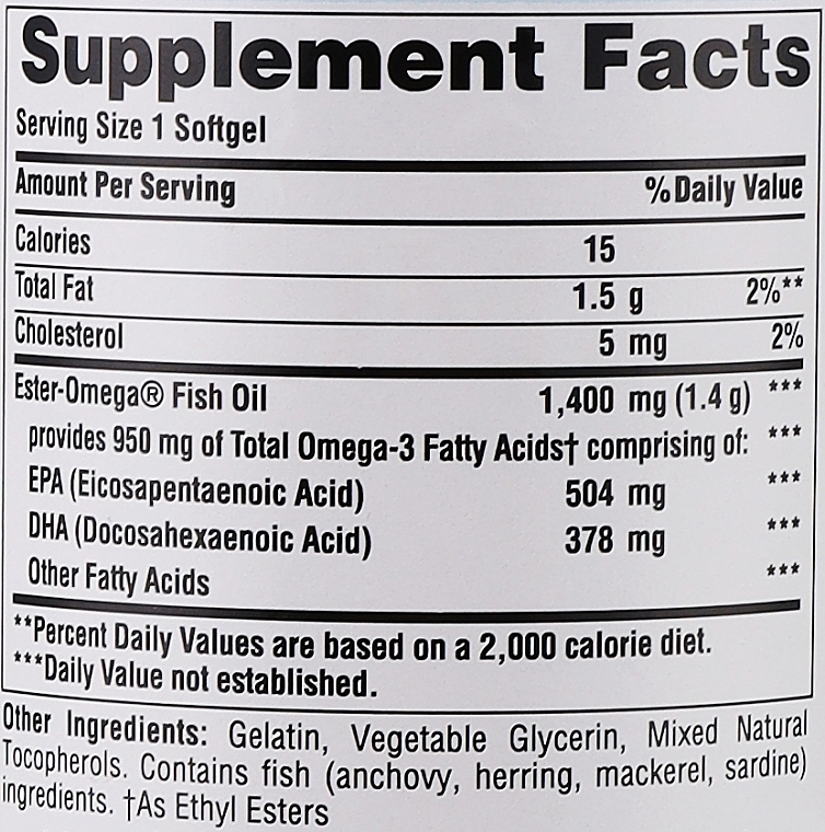 Omega-3, w kapsułkach żelowych - Puritan's Pride Triple Strength Omega-3 Fish Oil 1400mg — Zdjęcie N4