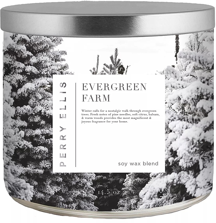 Świeca zapachowa - Perry Ellis Evergreen Farm Fine Fragrance Candle — Zdjęcie N1