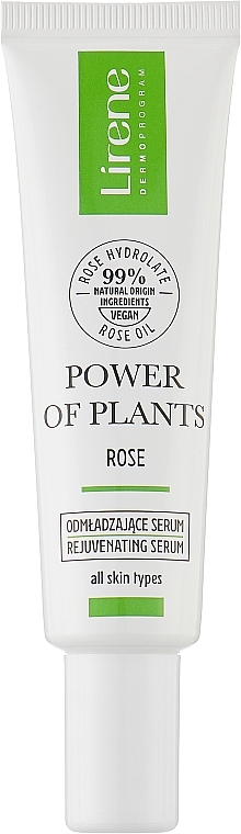 Odmładzające serum redukujące przebarwienia do twarzy - Lirene Power Of Plants Rose Rejuvenating Face Serum — Zdjęcie N1