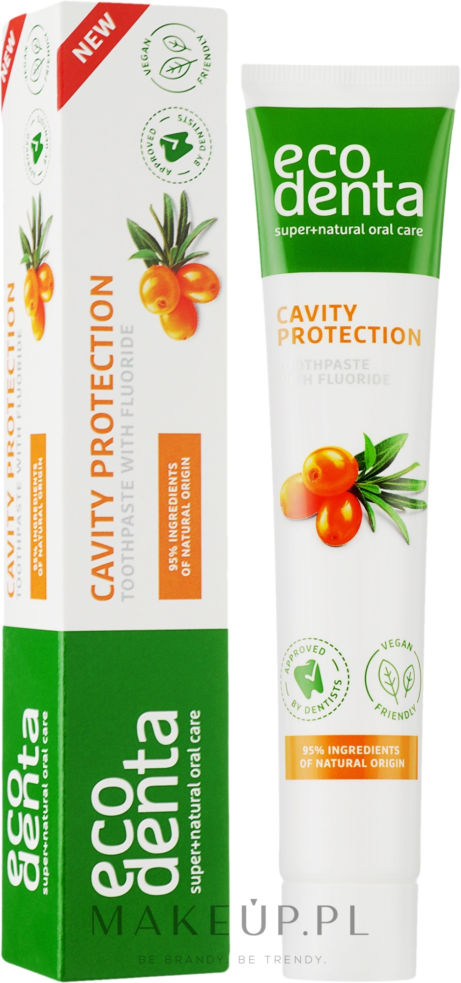 Pasta do zębów przeciw próchnicy z olejkiem z rokitnika zwyczajnego - Ecodenta Cavity Protection Toothpaste — Zdjęcie 75 ml