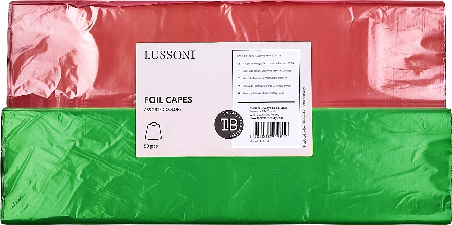 Peleryny foliowe, czerwona + zielona - Lussoni Foil Capes — Zdjęcie N1