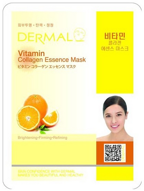 Kolagenowa maska ​​w płachcie z witaminami - Dermal Vitamin Collagen Essence Mask  — Zdjęcie N1