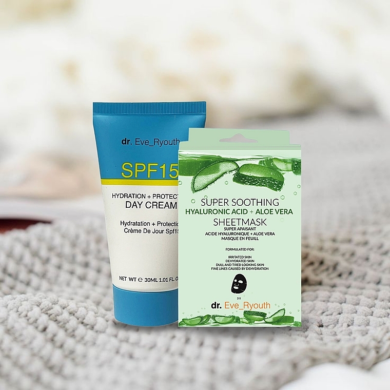 Zestaw - Dr. Eve_Ryouth Sunshield & Soothe Set (cr/30 ml + mask/3x36 g) — Zdjęcie N3