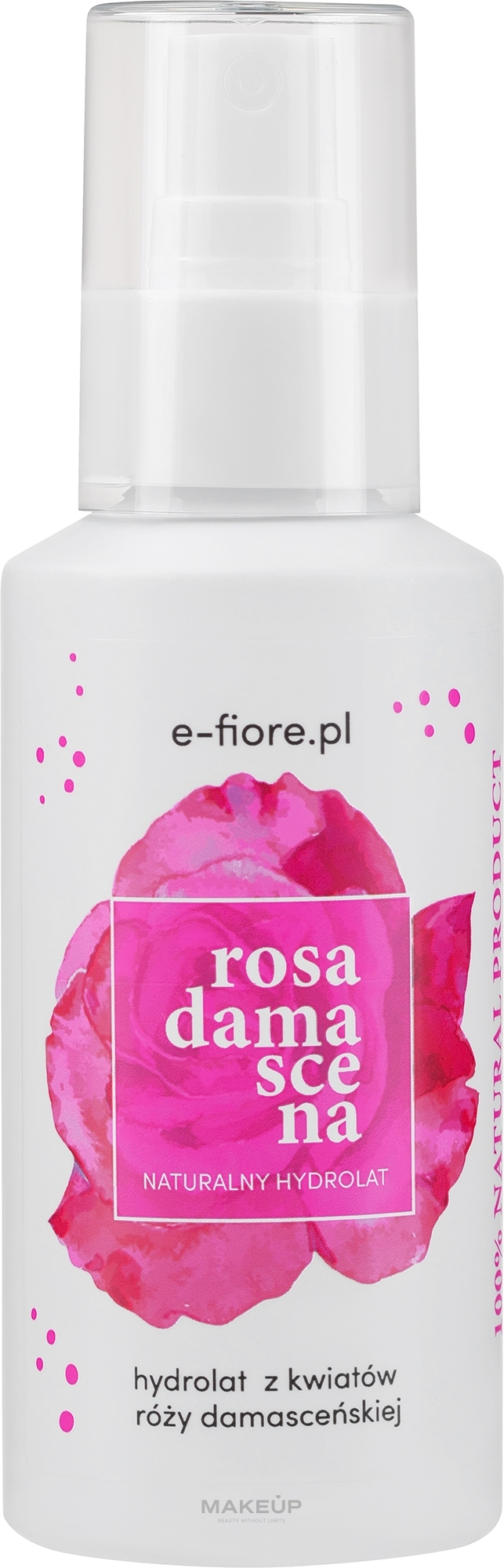 Naturalny hydrolat z róży damasceńskiej - E-Fiore — Zdjęcie 100 ml