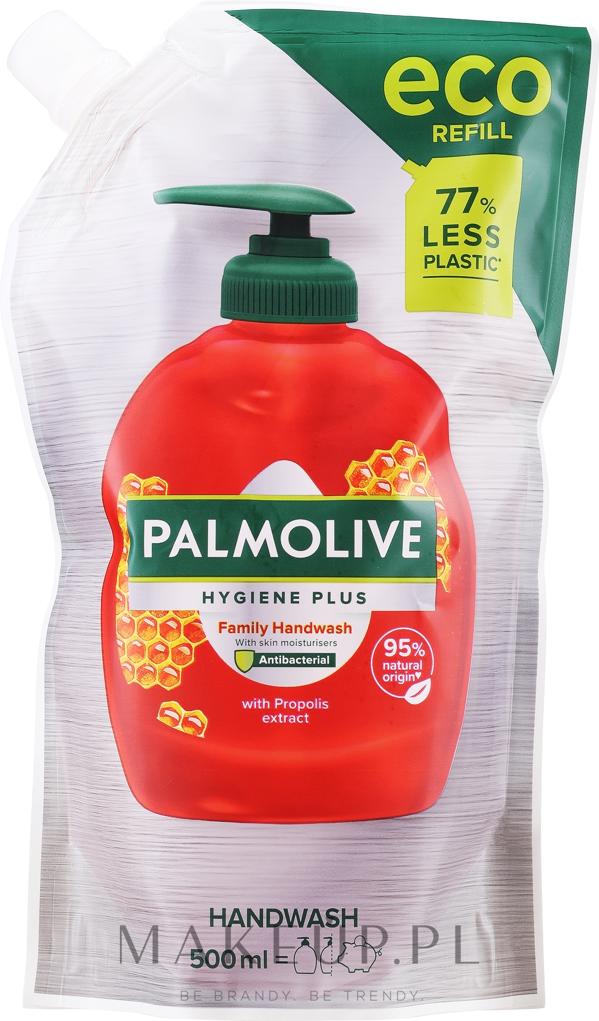 Oczyszczające mydło w płynie z propolisem - Palmolive Hygiene-Plus (zapas) — Zdjęcie 500 ml