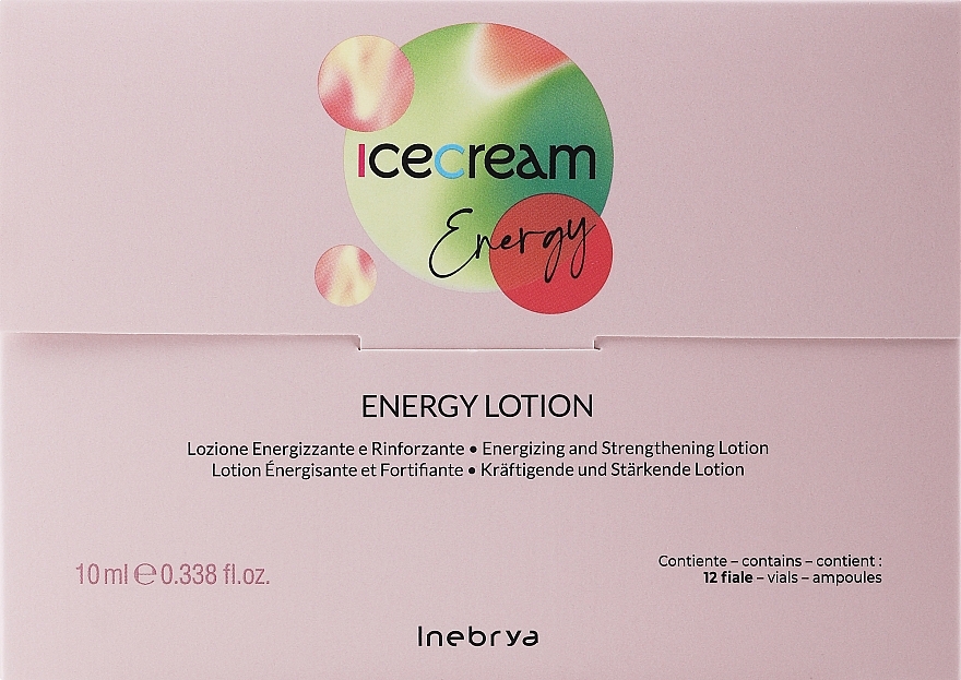 Serum w ampułkach przeciw wypadaniu włosów - Inebrya Ice Cream Energy Lotion Intensive