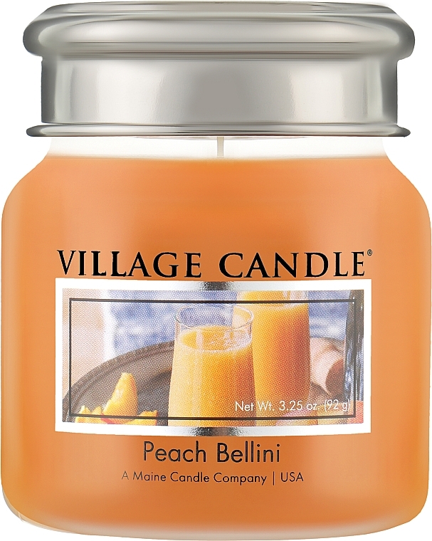 Świeca zapachowa w słoiku Brzoskwinia Bellini - Village Candle Peach Bellini — Zdjęcie N1