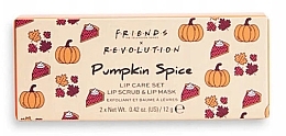 Kup PRZECENA! Zestaw - Makeup Revolution X Friends Pumpkin Spice Lip Care Set (lip/mask/12 g + lip/scrub/12 g) *