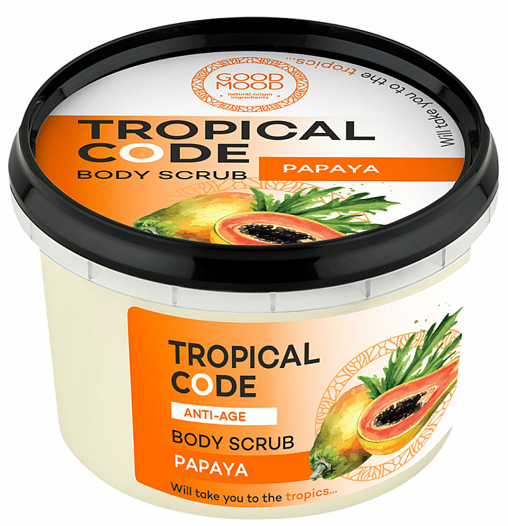Peeling do ciała z papają - Good Mood Tropical Code Body Scrub Papaya — Zdjęcie N1