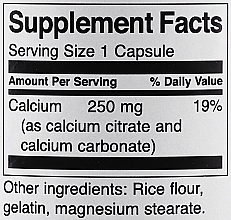 Suplement diety Calcium Citrate Complex, 250 mg - Swanson Calcium Citrate Complex — Zdjęcie N3