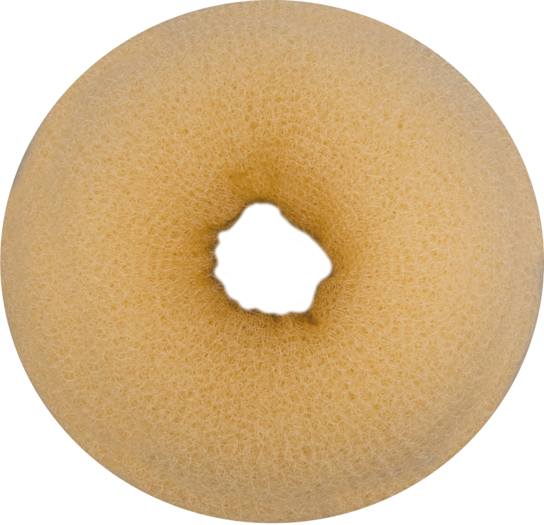 Beżowy donut do włosów (8 cm) - Titania — Zdjęcie N1