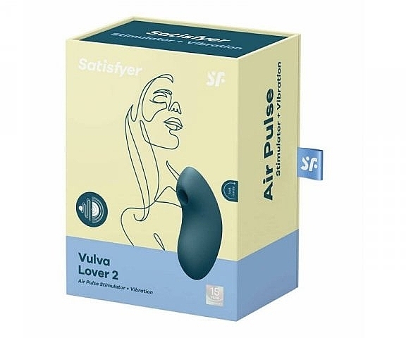 Próżniowy stymulator łechtaczki, turkusowy - Satisfyer Air Pulse Vulva Lover 2 Stimulator + Vibration — Zdjęcie N1