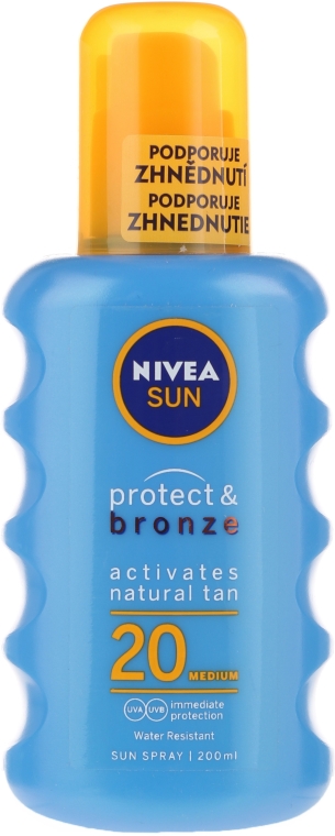 Spray przeciwsłoneczny aktywujący opaleniznę SPF 20 - NIVEA SUN Protect And Bronze Sun Spray — Zdjęcie N1