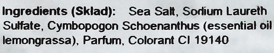 Sól morska do kąpieli z pianką Trawa cytrynowa - Zhelana — Zdjęcie N2