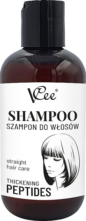 Szampon peptydowy do włosów prostych - VCee Thickening Shampoo For Straight Hair With Peptides — Zdjęcie N1