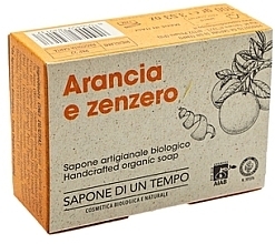 Organiczne mydło w kostce Pomarańcza i imbir - Sapone Di Un Tempo Organic Soap Orange And Ginger — Zdjęcie N1