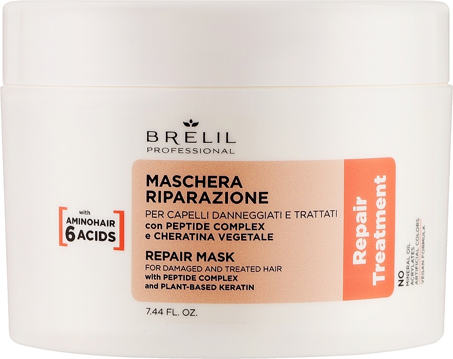 Rewitalizująca maska do włosów - Brelil Repair Treatment Repair Mask — Zdjęcie N1