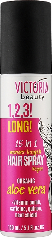 Spray do długich włosów 15 w 1  - Victoria Beauty 1,2,3! Long! Hair Spray — Zdjęcie N1