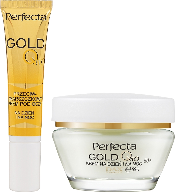 Zestaw - Perfecta Gold Q10 50+ (f/cr/50ml + eye/cr/15ml) — Zdjęcie N2