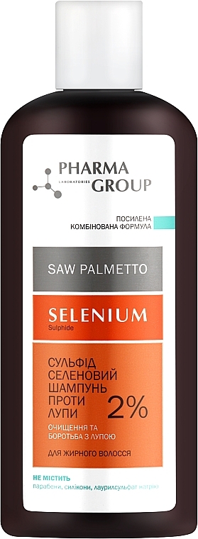 Szampon przeciwłupieżowy do włosów przetłuszczających się z siarczkiem sodu - Pharma Group Saw Palmetto Shampoo