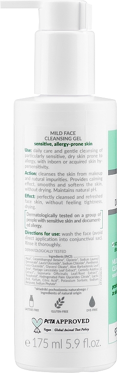 Łagodny żel do mycia twarzy - Floslek Sensetive Skin Face Cleansing Gel — Zdjęcie N2