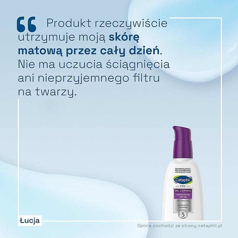 Krem nawilżająco-matujący SPF 30 - Cetaphil Pro Oil Control Moisturizing Cream SPF 30 — Zdjęcie N4