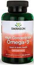 Suplement diety Omega-3, 120 kapsułek - Swanson High Concentrate Omega-3 — Zdjęcie N1