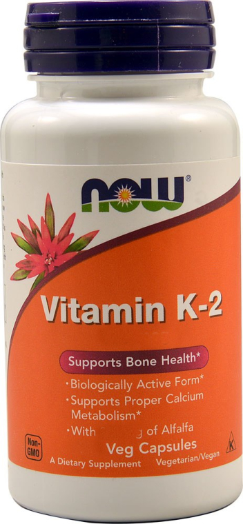 Witamina K-2 na mocne kości - Now Foods Vitamin K-2 100 mcg — Zdjęcie N1
