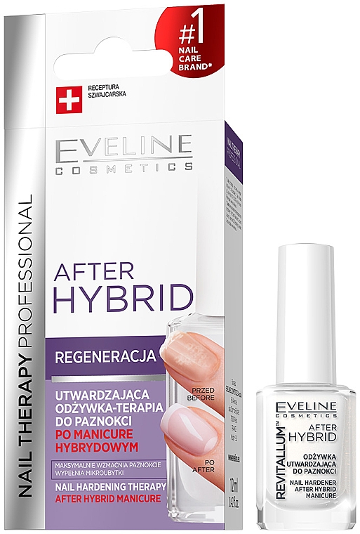 Odżywka do paznokci utwardzająca - Eveline Cosmetics Nail Therapy Professional Revitalum After Hybrid — Zdjęcie N1