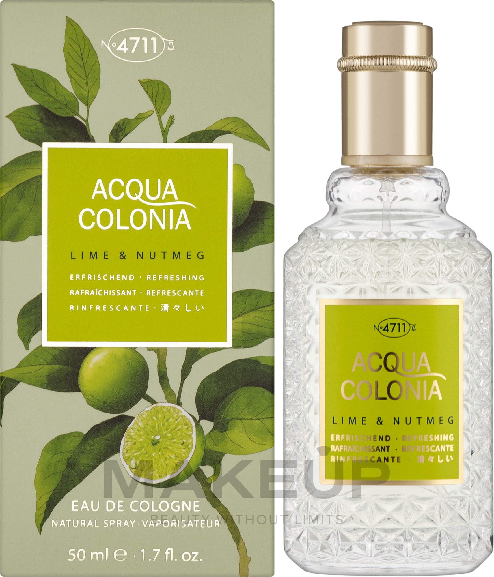 Maurer & Wirtz 4711 Aqua Colognia Lime & Nutmeg - Woda kolońska — Zdjęcie 50 ml