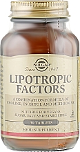 Czynniki Lipotropowe - Solgar Lipotropic Factors Tablets — Zdjęcie N2