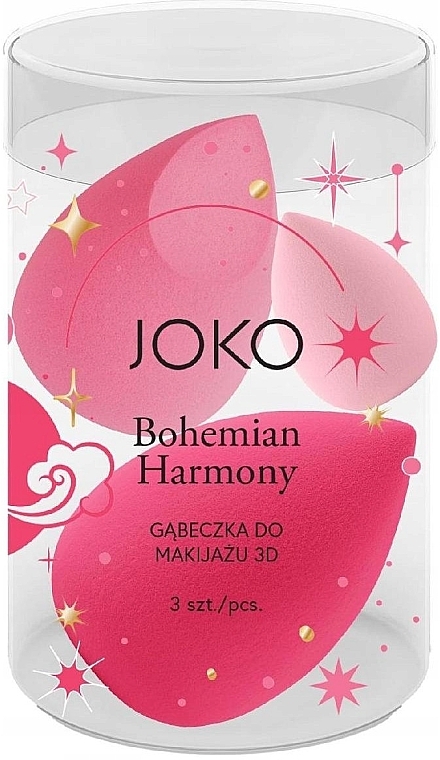 Zestaw gąbek do makijażu, 3 sztuki - Joko 3D Bohemian Harmony — Zdjęcie N1