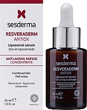 Liposomowe serum przeciwstarzeniowe do twarzy - SesDerma Laboratories Resveraderm Antiox Serum — Zdjęcie N2