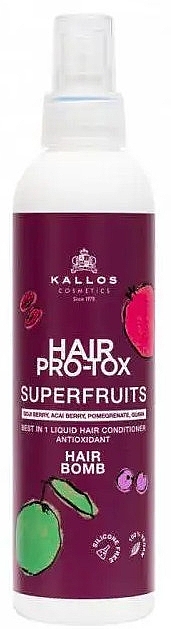 Odżywka do włosów w sprayu - Kallos Hair Pro-tox Superfruits Hair Bomb Liquid Conditioner — Zdjęcie N1