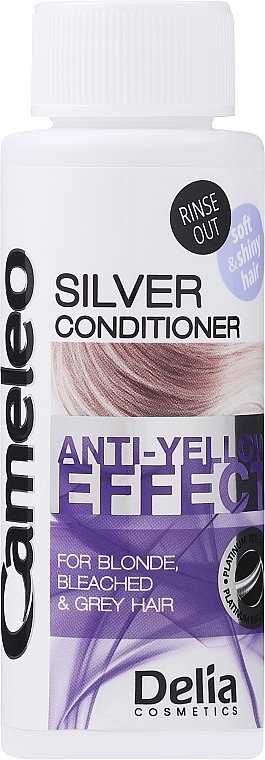 Odżywka do włosów siwych i blond - Delia Cosmetics Cameleo Silver Conditioner Anti-Yellow Effect — Zdjęcie N1