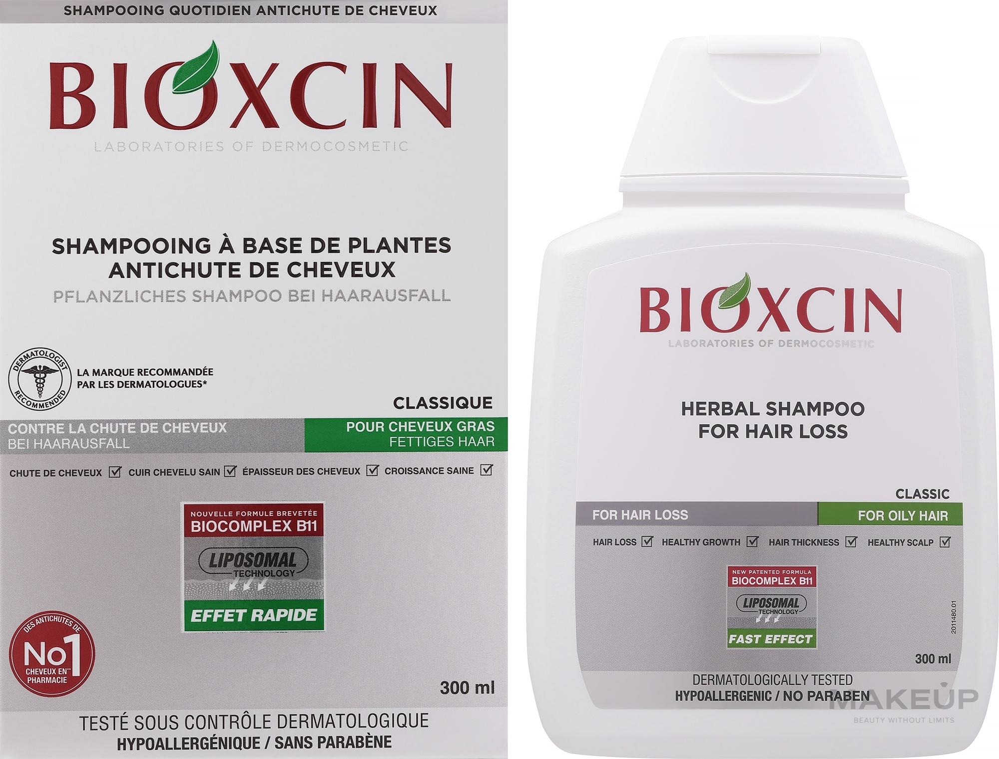 Szampon przeciw wypadaniu włosów przetłuszczających się - Bioxcin Classic Shampoo  — Zdjęcie 300 ml