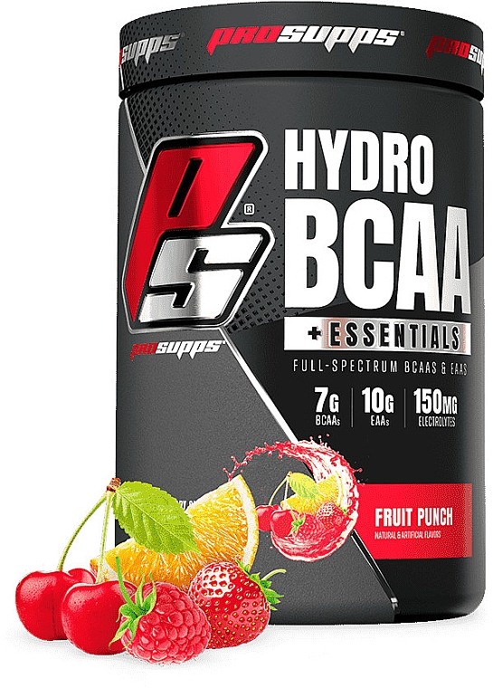 Kompleks przedtreningowy - Pro Supps Hydro BCAA + Essentials Fruit Punch — Zdjęcie N1