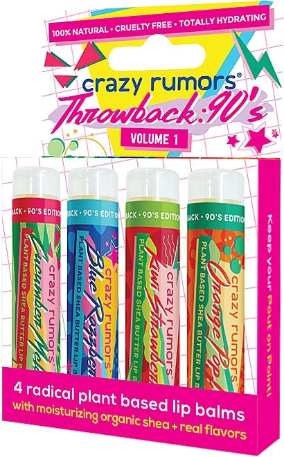 Zestaw balsamów do ust - Crazy Rumors Throwback 90's Volume 1 (lip/balm/4x4.25g) — Zdjęcie N1