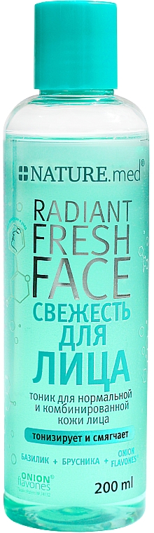 Tonik kosmetyczny do skóry normalnej Świeżość dla twarzy - NATURE.med Radiant Fresh Face