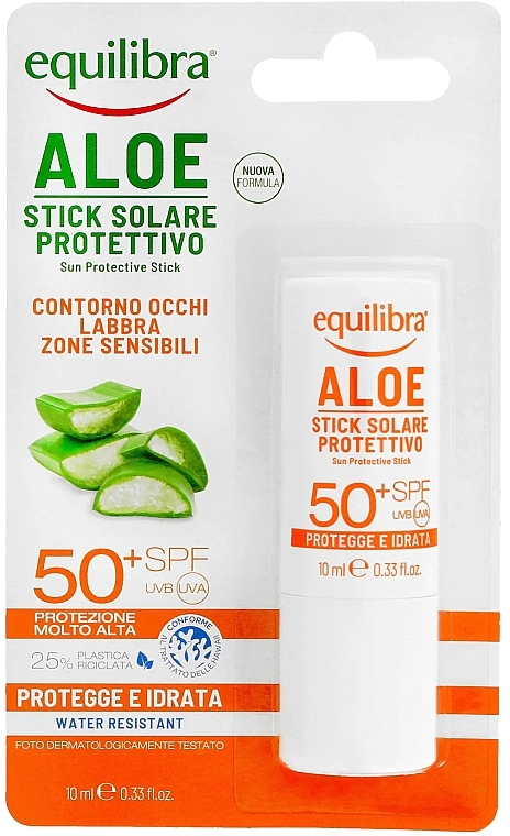 Aloesowy sztyft przeciwsłoneczny SPF 50+ - Equilibra Aloe Line Sun Protection Stick — Zdjęcie N2