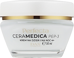 Krem przeciwzmarszczkowy na dzień i noc 60+ - Perfecta Ceramedica Pep-3 Lifting Anti-Aging Face Cream 60+ — Zdjęcie N1