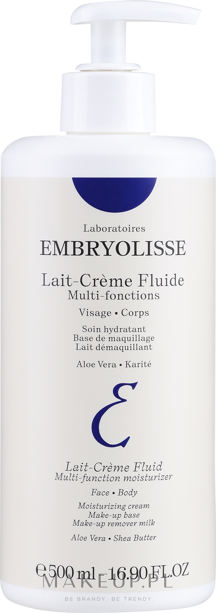 Odżywczo-nawilżające mleczko do ciała - Embryolisse Laboratories Fluid Cream Milk — Zdjęcie 500 ml