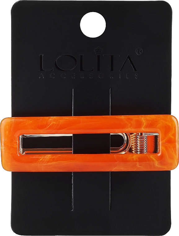 Spinka prostokątna, pomarańczowa - Lolita Accessories — Zdjęcie N1