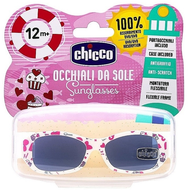 Okulary przeciwsłoneczne dla dziewczynek, od 1 roku życia - Chicco 12M+ — Zdjęcie N1
